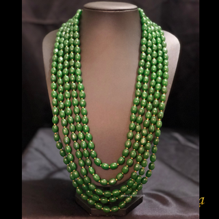 The Monarch’s Shield | Ornate Filigree Pearl Mala - Mens Bridal Mala