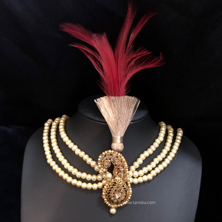 The Maharaja’s Crest | Heritage Paisley Kalgi - Mens Bridal Kalgi