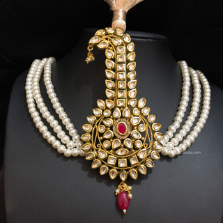The Emperor’s Emerald | Ornate Kundan Kalgi - Mens Bridal Kalgi