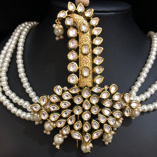 The Grand Vizier | Ornate Kundan & Ivory Plume Kalgi - Mens Bridal Kalgi