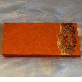 Orange Shagun Money Envelopes - 20s Pack - Money Envelopes for Gifting