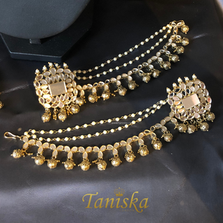 HARLEEN Golden Glass Necklace Set - Necklace Set
