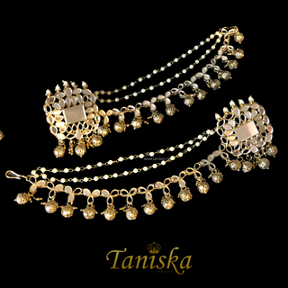 HARLEEN Golden Glass Necklace Set - Necklace Set