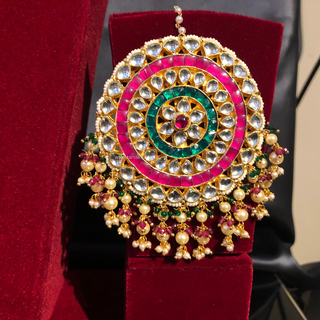 MISHCA Traditional Multi Pachi-Kundan Necklace Set - Necklace Set