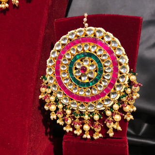 MISHCA Traditional Multi Pachi-Kundan Necklace Set - Necklace Set