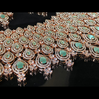 JULIET Cubic Zirconia Mint Necklace Set - Necklace Set
