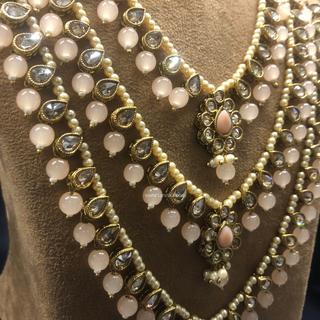 HANIYA Designer Peach Necklace Set COMBO DEAL - Necklace Set