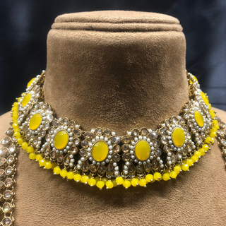 HANIYA Designer Yellow Necklace Set COMBO DEAL - Necklace Set