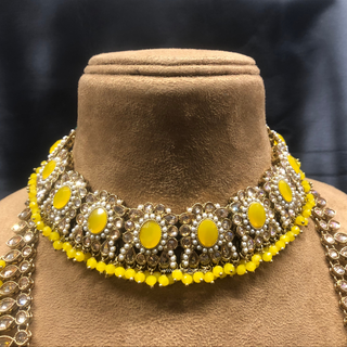 HANIYA Designer Yellow Necklace Set COMBO DEAL - Necklace Set