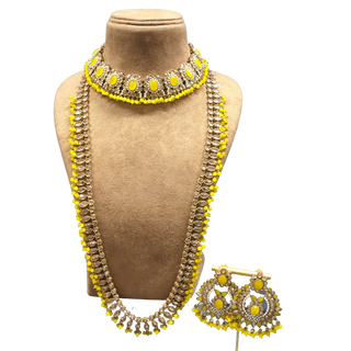 HANIYA Designer Yellow Necklace Set COMBO DEAL - Necklace Set