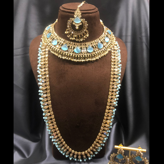 HANIYA Designer Sky Blue Necklace Set COMBO DEAL - Necklace Set