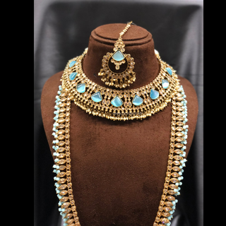 HANIYA Designer Sky Blue Necklace Set COMBO DEAL - Necklace Set