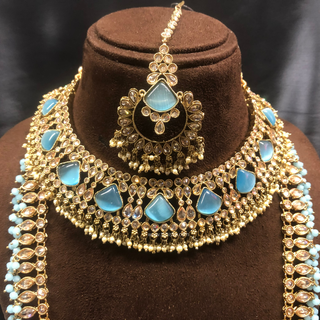 HANIYA Designer Sky Blue Necklace Set COMBO DEAL - Necklace Set