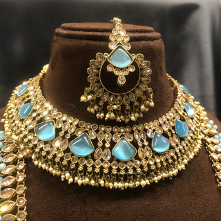 HANIYA Designer Sky Blue Necklace Set COMBO DEAL - Necklace Set