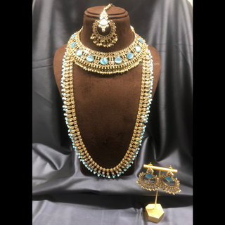 HANIYA Designer Sky Blue Necklace Set COMBO DEAL - Necklace Set