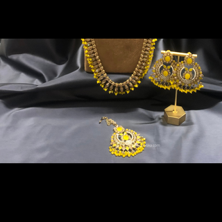 HANIYA Designer Yellow Necklace Set COMBO DEAL - Necklace Set