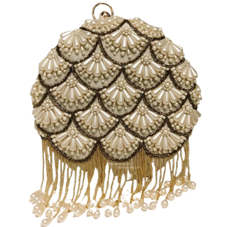 The Ivory Pearl Cascade Clutch Bag - Clutch Bag