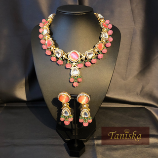JAANAT - Baby Pink Dreamy Necklace Set - Necklace Set