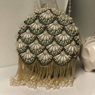 The Mint Pearl Cascade Clutch Bag - Clutch Bag