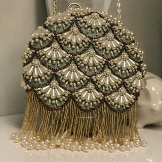 The Mint Pearl Cascade Clutch Bag - Clutch Bag