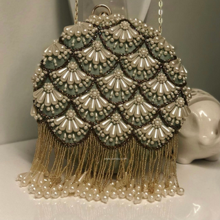 The Mint Pearl Cascade Clutch Bag - Clutch Bag