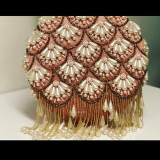 The Peach Pearl Cascade Clutch Bag - Clutch Bag