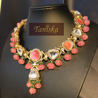 JAANAT - Baby Pink Dreamy Necklace Set - Necklace Set