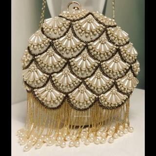 The Ivory Pearl Cascade Clutch Bag - Clutch Bag