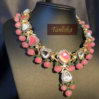 JAANAT - Baby Pink Dreamy Necklace Set - Necklace Set