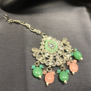 LIYANA Silver (Mint/Baby Pink) Necklace Set - Necklace Set