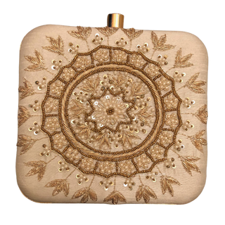 The Ivory Square Mandala Clutch Bag - Clutch Bag