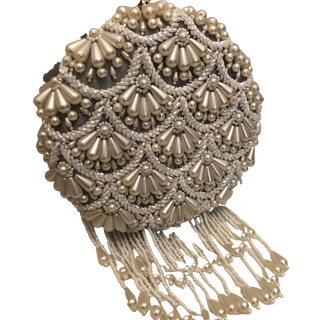The Silver Pearl Cascade Clutch Bag - Clutch Bag
