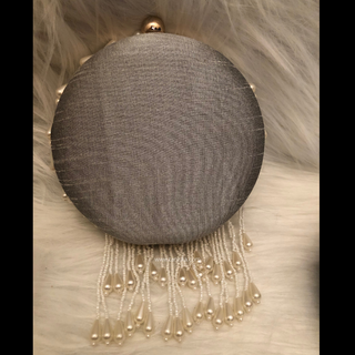 The Silver Pearl Cascade Clutch Bag - Clutch Bag
