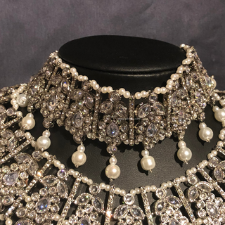KAIRA Silver Bridal Necklace Set Bundle - Necklace Set