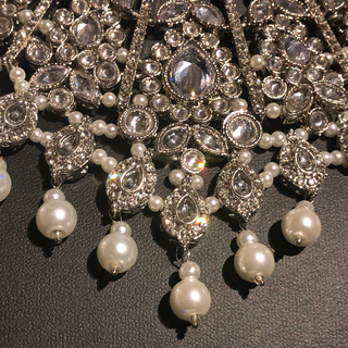 KAIRA Silver Bridal Necklace Set Bundle - Necklace Set
