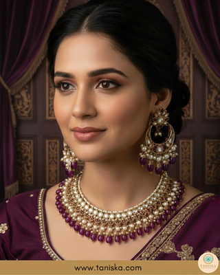 Amethyst & Pearl Filigree Bridal Set