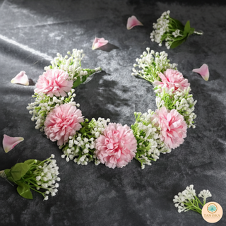 Pink Flower Gajra - Hair Accessory - (Single Piece)
