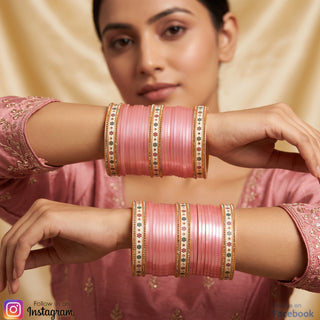 Pink Bridal Choora / Bangles Set (2.4-2.6)