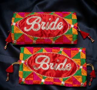 Handcrafted Embroidered Patchwork Chooda Covers - Traditional Bridal Bangle Accessory