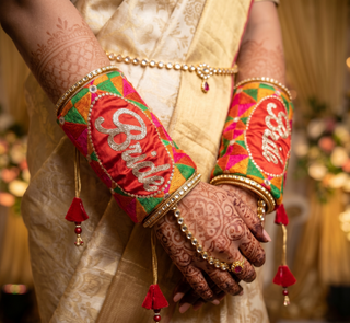Handcrafted Embroidered Patchwork Chooda Covers - Traditional Bridal Bangle Accessory