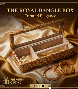 Premium Embroidered Bangle / Choora & Kalire Storage Box – Traditional Bridal Keepsake Organizer