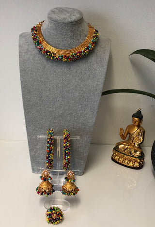RANG-DE Pearl Necklace Set (Necklace Earrings) - Multi - Necklace Set