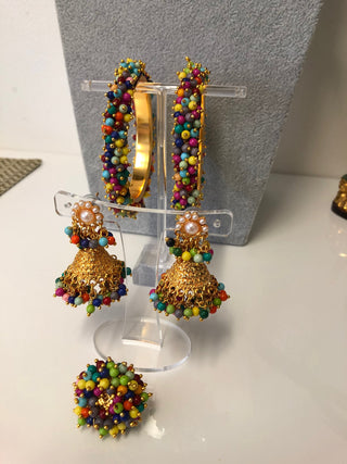 RANG-DE Pearl Necklace Set (Necklace Earrings) - Multi - Necklace Set
