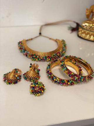 RANG-DE Pearl Necklace Set (Necklace Earrings) - Multi - Necklace Set