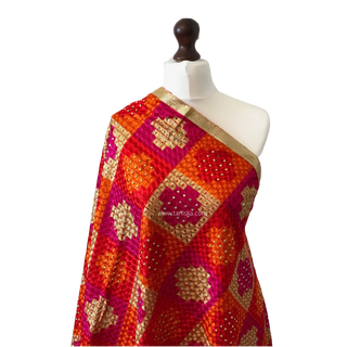 The Heirloom Rani Bagh Phulkari Dupatta - Punjabi Phulkari Dupatta