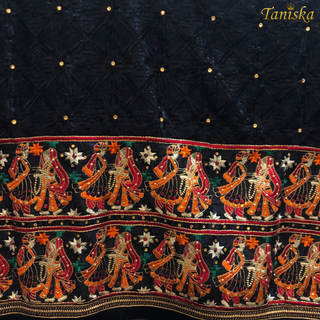 The Dulha-Dulhan Phulkari Dupatta / Indian Shawl - Punjabi Phulkari Dupatta