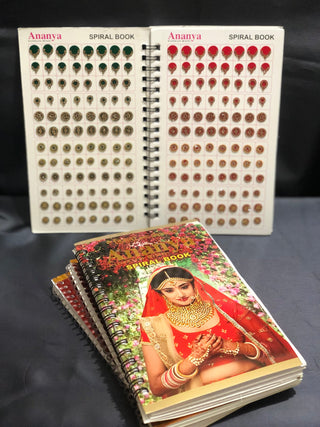 Ananya GOLDEN Swarovski Style FANCY Bindi Book (960 Bindis) - Bindi Book