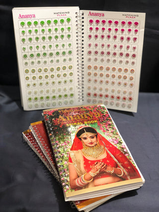 Ananya SILVER Swarovski Style FANCY Bindi Book (960 Bindis) - Bindi Book