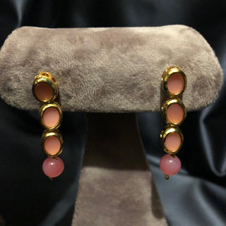 ROYAL Kundan Necklace Set - Pink (with Meenakari) - Necklace Set