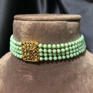 SIMPLE Choker Necklace Set - Mint - Necklace Set